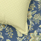 Home Essential King Printed Bedsheet, 144TC, 100% Cotton-Elaila Navy Blue