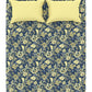 Home Essential King Printed Bedsheet, 144TC, 100% Cotton-Elaila Navy Blue