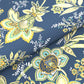 Home Essential King Printed Bedsheet, 144TC, 100% Cotton-Elaila Navy Blue