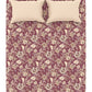 Home Essential King Printed Bedsheet, 144TC, 100% Cotton-Elaila Mauve