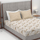 Home Essential King Printed Bedsheet, 144TC, 100% Cotton-Osiris Brown