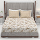 Home Essential King Printed Bedsheet, 144TC, 100% Cotton-Osiris Brown