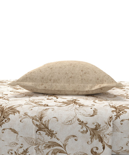 Home Essential King Printed Bedsheet, 144TC, 100% Cotton-Osiris Brown