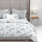 Home Essential King Printed Bedsheet, 144TC, 100% Cotton-Osiris Grey