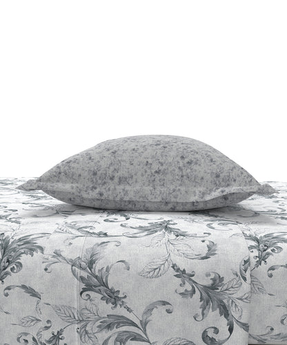 Home Essential King Printed Bedsheet, 144TC, 100% Cotton-Osiris Grey