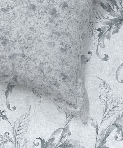 Home Essential King Printed Bedsheet, 144TC, 100% Cotton-Osiris Grey