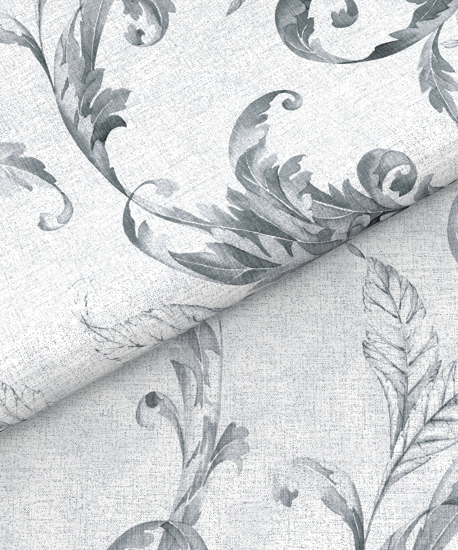 Home Essential King Printed Bedsheet, 144TC, 100% Cotton-Osiris Grey