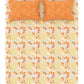 Home Essential King Printed Bedsheet, 144TC, 100% Cotton-Saher Orange