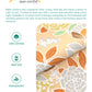 Home Essential King Printed Bedsheet, 144TC, 100% Cotton-Saher Orange