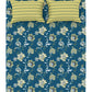 Home Essential King Printed Bedsheet, 144TC, 100% Cotton-Yasmin Teal