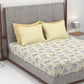 Home Essential King Printed Bedsheet, 144TC, 100% Cotton-Nayra Green