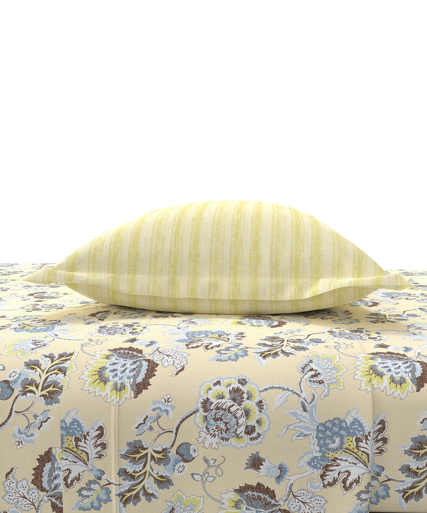 Home Essential King Printed Bedsheet, 144TC, 100% Cotton-Nayra Green