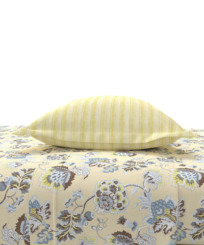 Home Essential King Printed Bedsheet, 144TC, 100% Cotton-Nayra Green