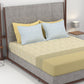 Home Essential King Printed Bedsheet, 144TC, 100% Cotton-Emaar Olive