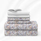 Luxe Home King Bedsheet, Ivy|300 TC Cotton Bamboo|2 Pillow Covers