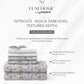 Luxe Home King Bedsheet, Ivy|300 TC Cotton Bamboo|2 Pillow Covers