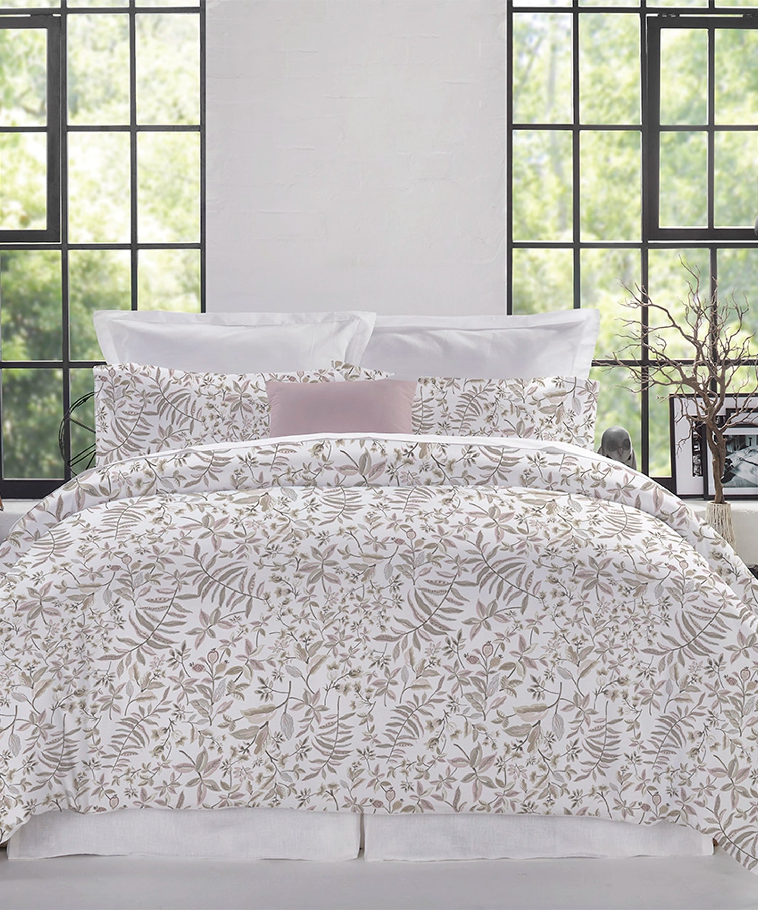 Luxe Home King Bedsheet, Symphony|300 TC Cotton Bamboo|2 Pillow Covers