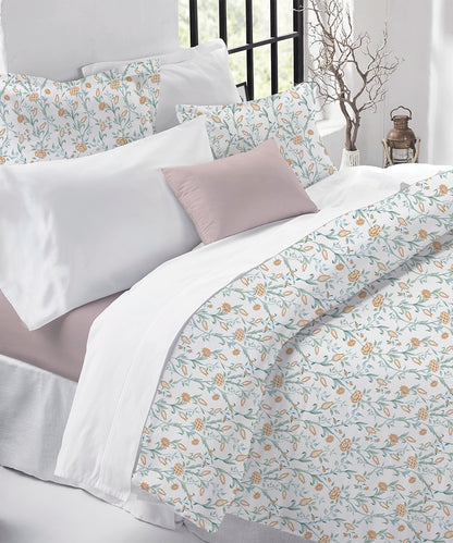 Luxe Home King Bedsheet, Amber|300 TC Cotton Bamboo|2 Pillow Covers