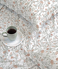 Luxe Home King Bedsheet, Amber|300 TC Cotton Bamboo|4 Pillow Covers