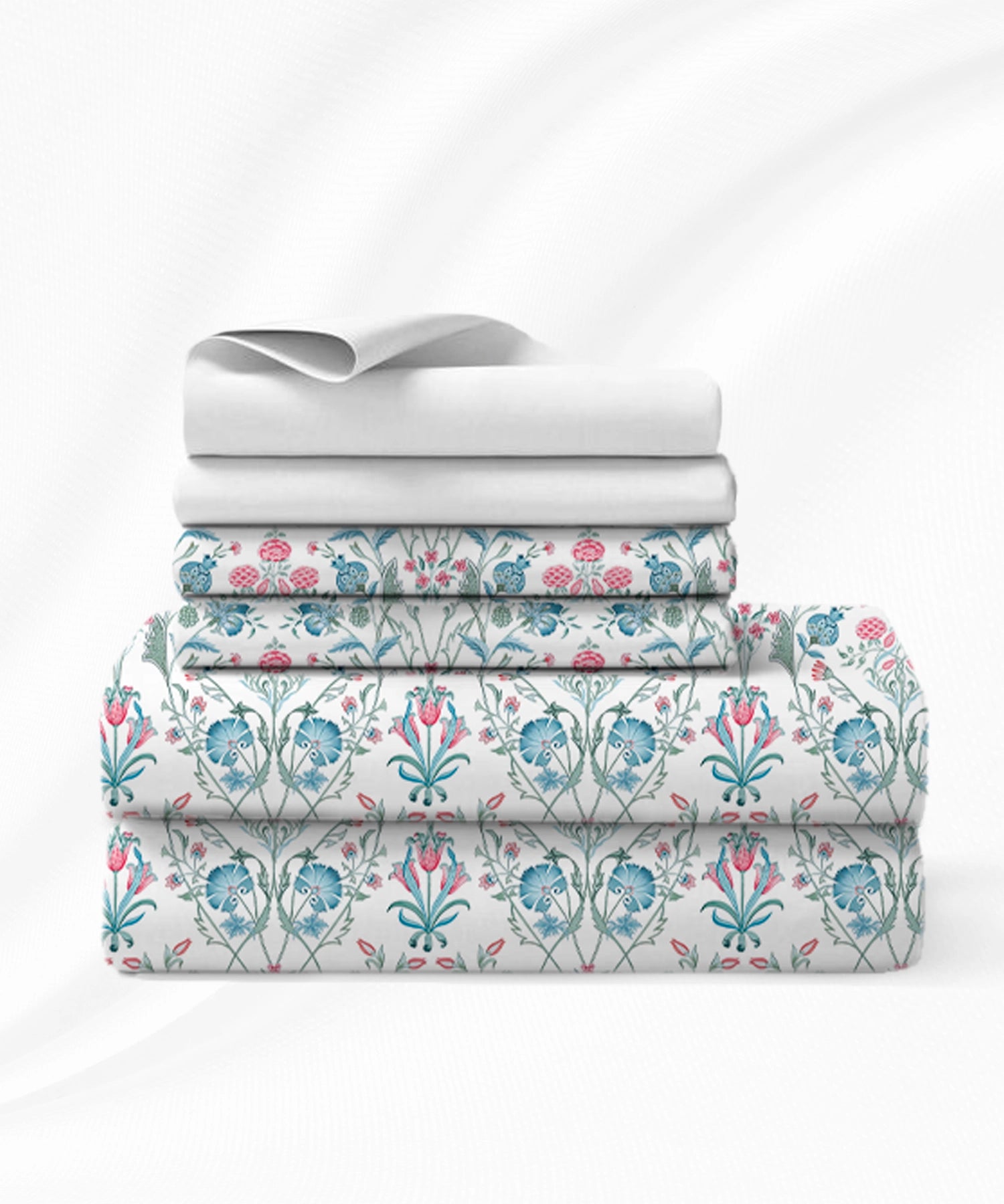 Luxe Home King Bedsheet, Khalij|300 TC Cotton Bamboo|2 Pillow Covers