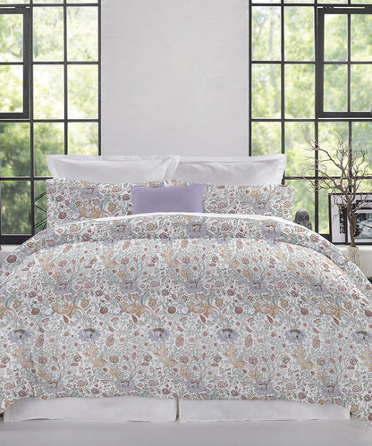 Luxe Home King Bedsheet, Morris Garden|300 TC Cotton Bamboo|2 Pillow Covers