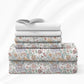 Luxe Home King Bedsheet, Morris Garden|300 TC Cotton Bamboo|2 Pillow Covers