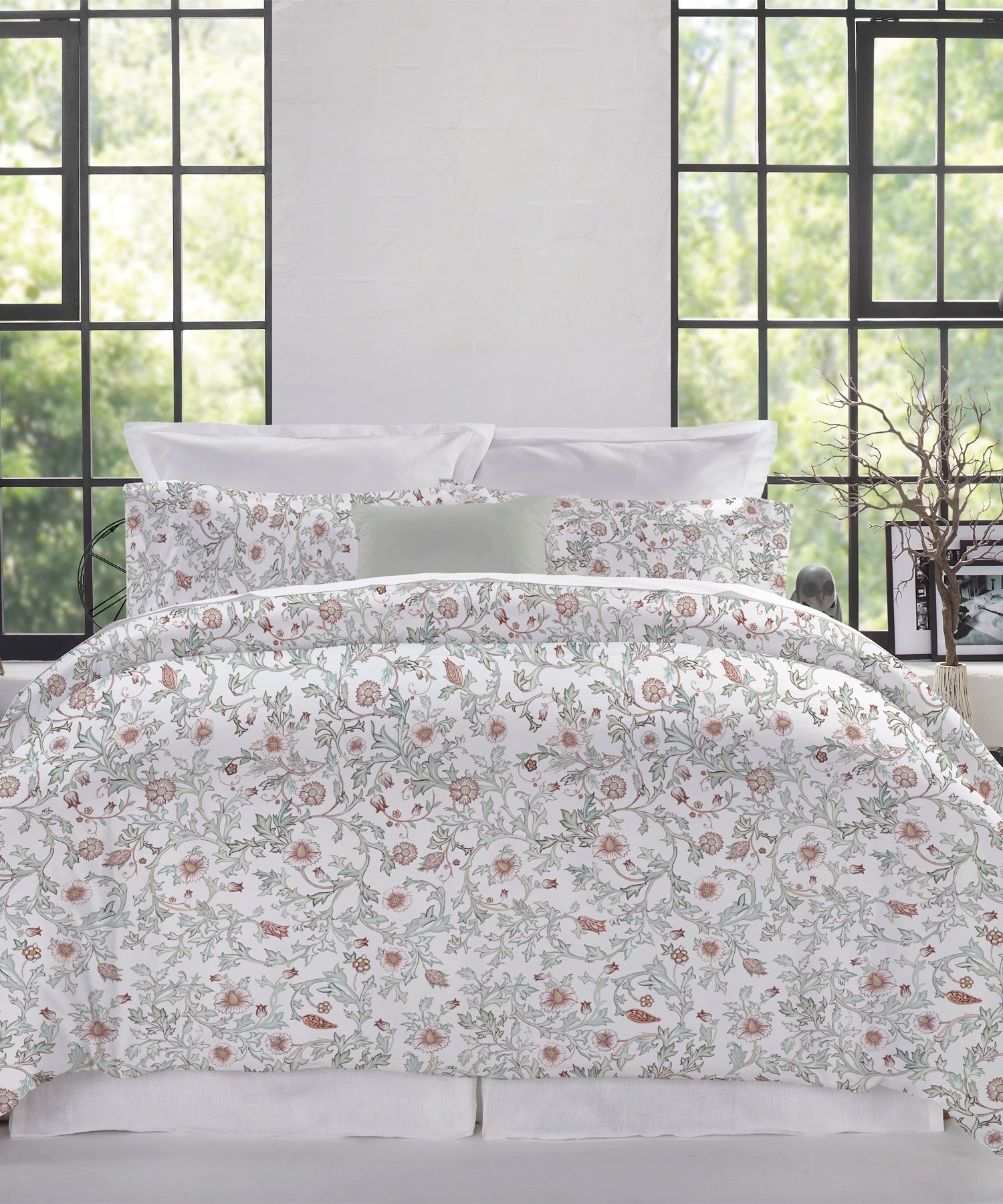 Luxe Home King Bedsheet, Ginni|300 TC Cotton Bamboo|2 Pillow Covers