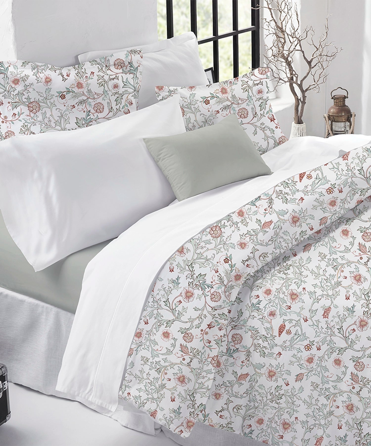 Luxe Home King Bedsheet, Ginni|300 TC Cotton Bamboo|2 Pillow Covers