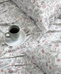 Luxe Home King Bedsheet, Ginni|300 TC Cotton Bamboo|4 Pillow Covers