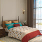 Home Essential Vasant King Bedsheet Gift Set|144 TC Cotton|Navodaya Red |2 Pillow Covers