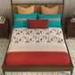 Home Essential Vasant King Bedsheet Gift Set|144 TC Cotton|Navodaya Red |2 Pillow Covers