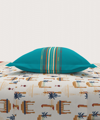 Home Essential Vasant King Bedsheet Gift Set|144 TC Cotton|Navodaya Red |2 Pillow Covers