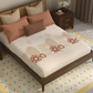 Home Essential Vasant King Bedsheet Gift Set|144 TC Cotton |Navvarsh Beige|2 Pillow Covers
