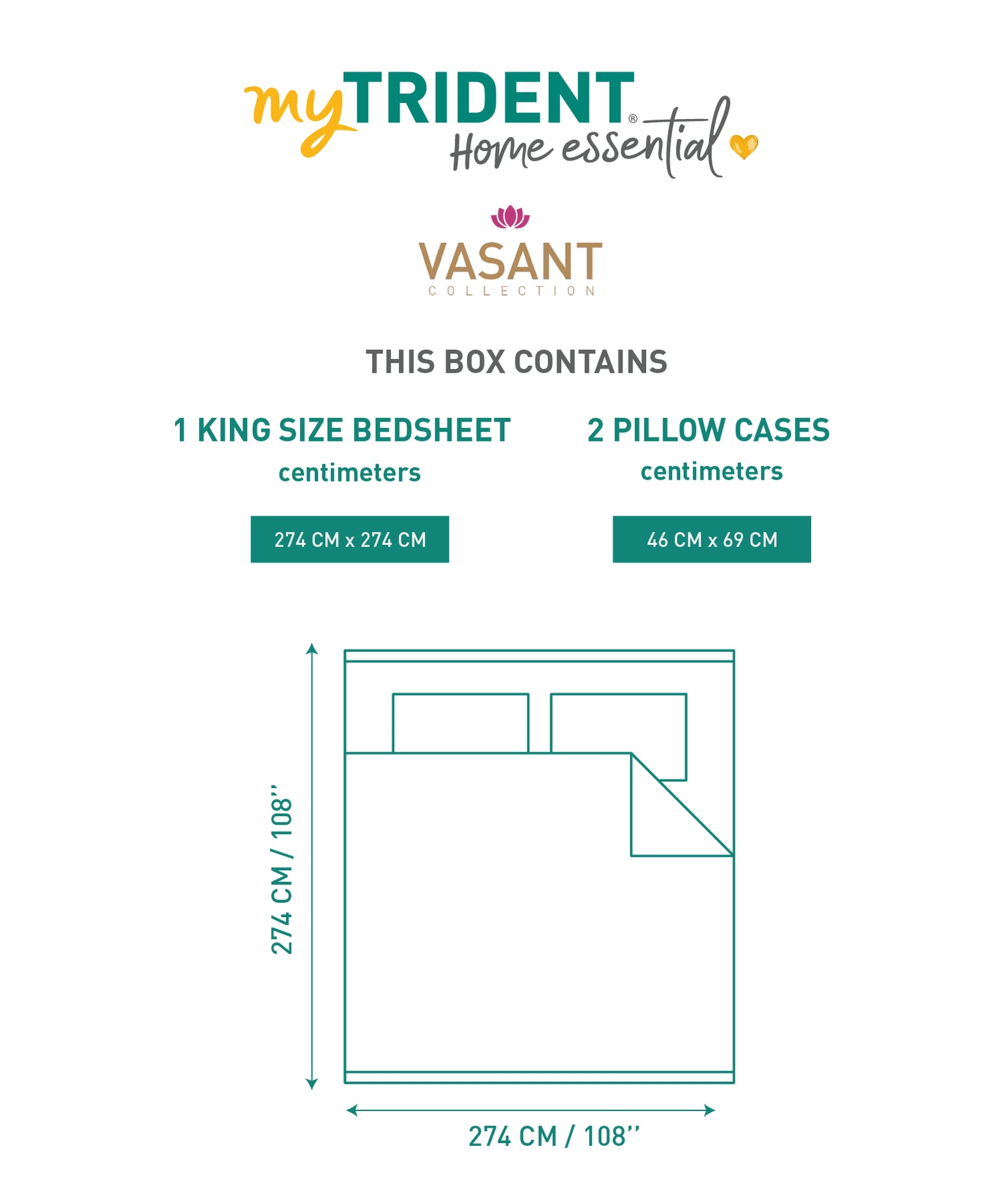 Home Essential Vasant King Bedsheet Gift Set|144 TC Cotton |Navvarsh Beige|2 Pillow Covers