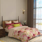 Home Essential Vasant King Bedsheet Gift Set|144 TC Cotton |Navya Pink|2 Pillow Covers