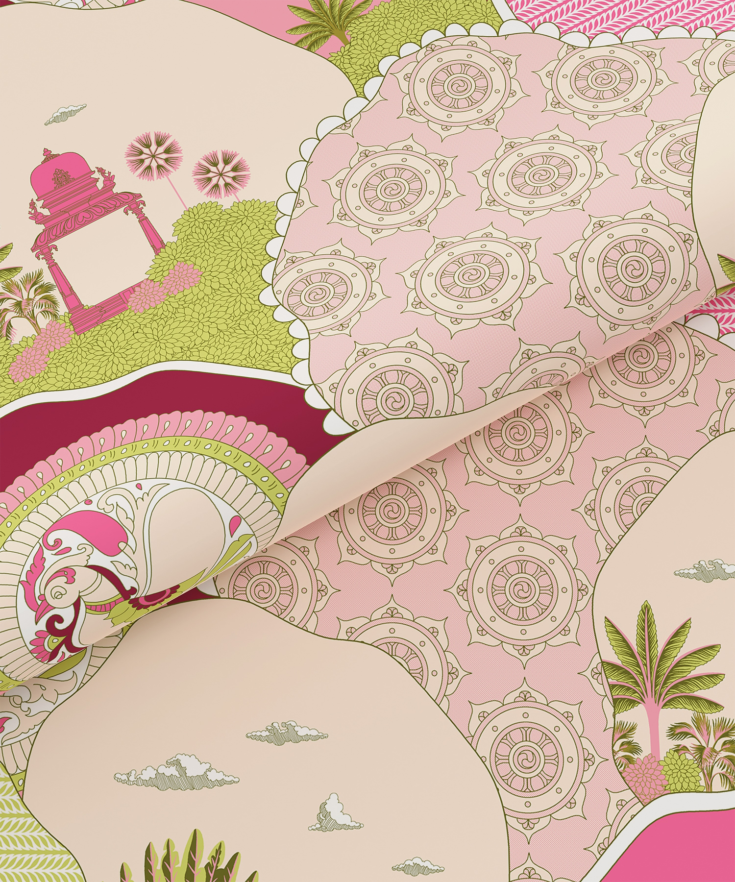 Home Essential Vasant King Bedsheet Gift Set|144 TC Cotton |Navya Pink|2 Pillow Covers