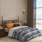 Home Essential Vasant King Bedsheet Gift Set|144 TC Cotton |Raasleela Blue |2 Pillow Covers