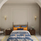 Home Essential Vasant King Bedsheet Gift Set|144 TC Cotton |Raasleela Blue |2 Pillow Covers