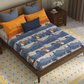 Home Essential Vasant King Bedsheet Gift Set|144 TC Cotton |Raasleela Blue |2 Pillow Covers