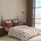 Home Essential Vasant King Bedsheet Gift Set|144 TC Cotton |Siddhi Crimson |2 Pillow Covers