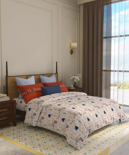 Home Essential Vasant King Bedsheet Gift Set|144 TC Cotton |Siddhi Crimson |2 Pillow Covers