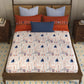 Home Essential Vasant King Bedsheet Gift Set|144 TC Cotton |Siddhi Crimson |2 Pillow Covers