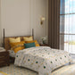 Home Essential Vasant King Bedsheet Gift Set|144 TC Cotton |Siddhi Grey |2 Pillow Covers