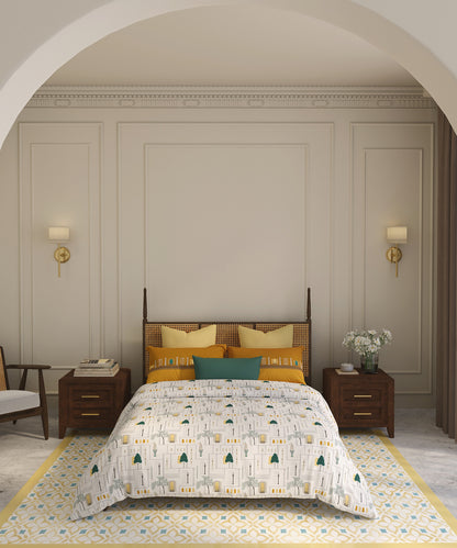 Home Essential Vasant King Bedsheet Gift Set|144 TC Cotton |Siddhi Grey |2 Pillow Covers