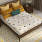 Home Essential Vasant King Bedsheet Gift Set|144 TC Cotton |Siddhi Grey |2 Pillow Covers