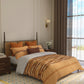 Home Essential Vasant King Bedsheet Gift Set|144 TC Cotton |Upaj Brown |2 Pillow Covers