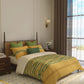 Home Essential Vasant King Bedsheet Gift Set|144 TC Cotton |Upaj Sand |2 Pillow Covers