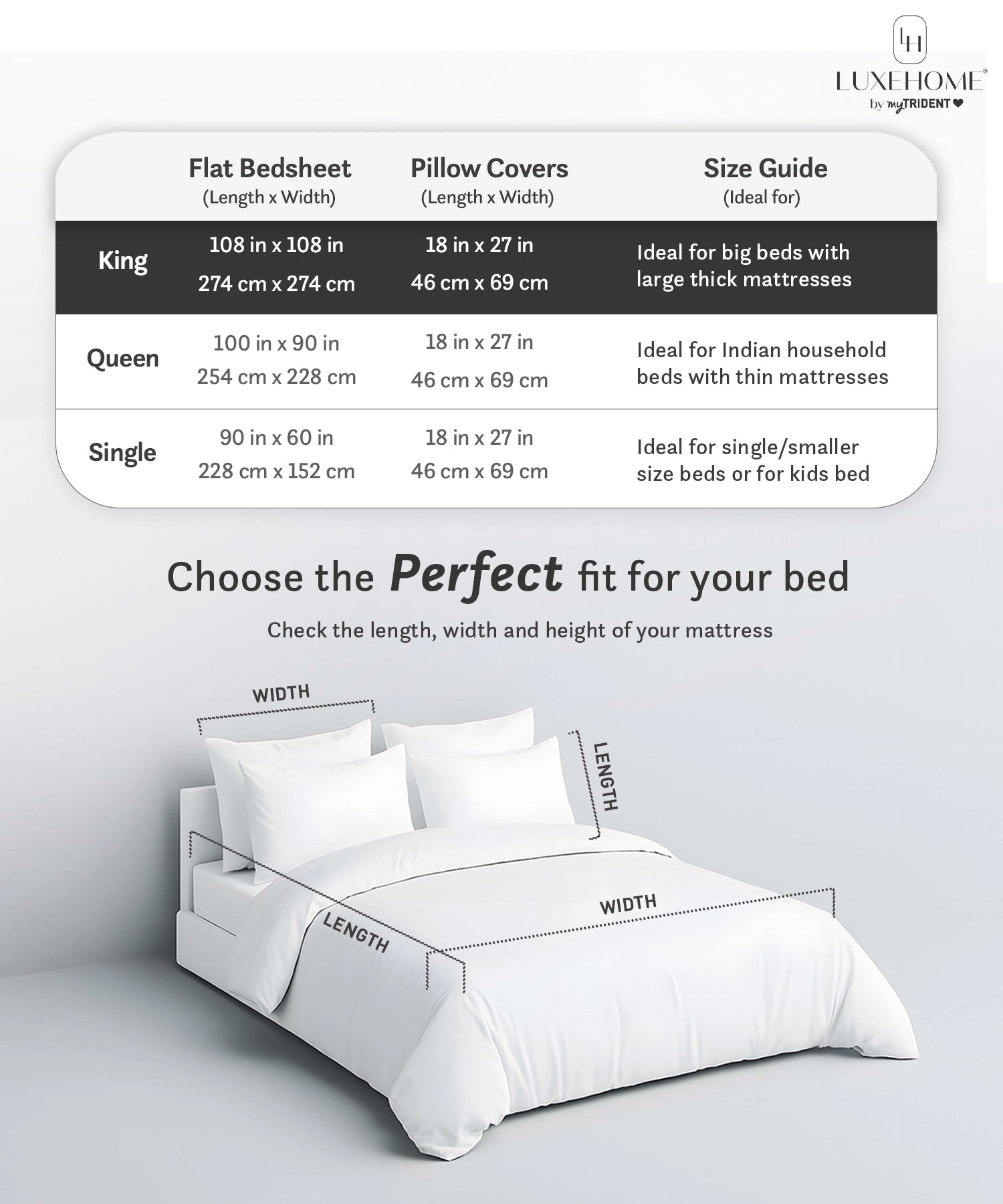 Luxe Home King Bedsheet, Aurelia|600 TC Cotton|4 Pillow Covers