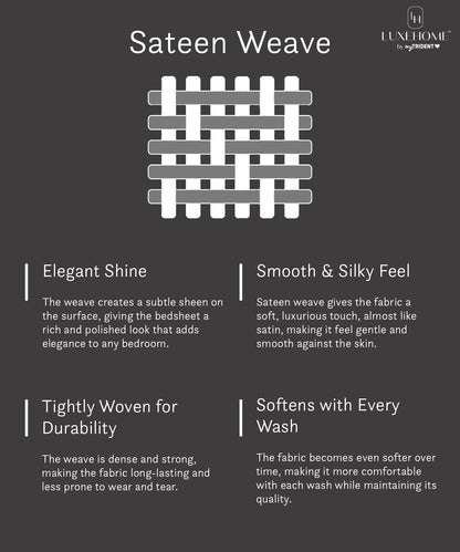 Luxe Home King Bedsheet, Aurelia|600 TC Cotton|4 Pillow Covers