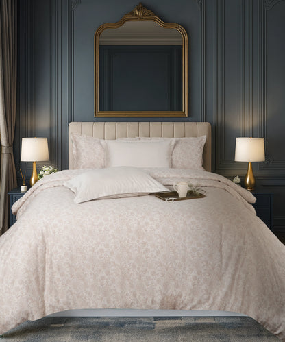 Luxe Home King Bedsheet, Solace|600 TC Cotton|4 Pillow Covers